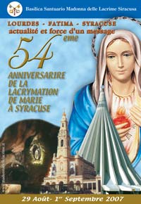 54 anniversario della lacrimazione di Maria Siracusa